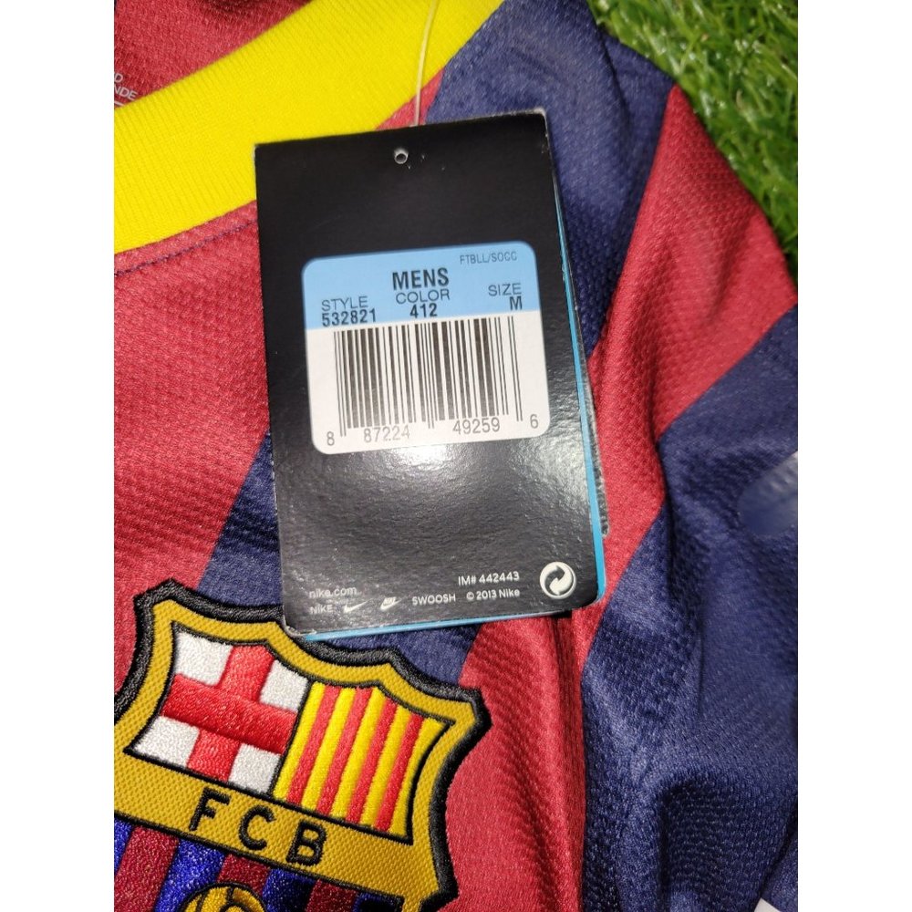 Messi Barcelona 2013 2014 PLAYER ISSUE CHINESE NEW YEAR Soccer Jersey BNWT M - Picture 6 of 12